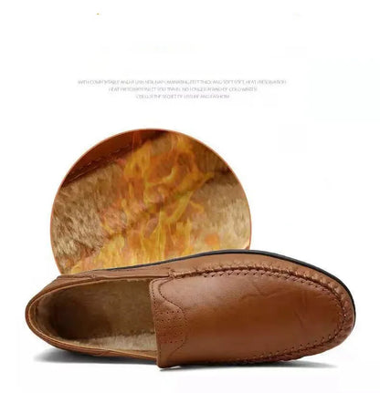 Shoes Men Leather Spring Loafers Slip on Business Casual Leather Shoes Classic Soft Moccasins Hombre Breathable Flats Shoes