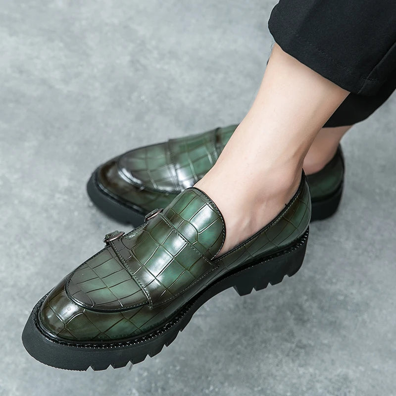 Men's Loafers Luxury Brand Leather Dress Shoes Breathable Slip-On Solid Formal Casual Shoes Handmade Designer Men Shoes Mocassin
