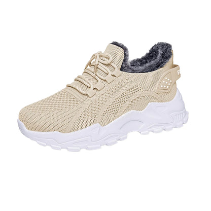 Sneakers Women's Winter Warm Sports Shoes Non Slip Soles Suitable for Cold Weather Outdoor Walking Sports Shoes Ladies Sneakers