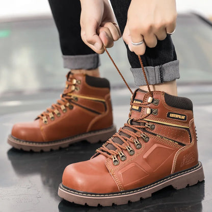 Hot Selling Men's And Women's Motorcycle Boots, Genuine Leather Couple's Workwear Boots, Outdoor Hiking Boots, Hiking Boot, Cyc