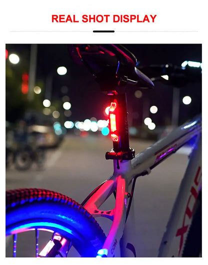 Cycling Bicycle Front Rear Light /Set Bike Defense Flashlight Stick MTB Waterproof Taillight LED Lantern Bicycle Accessories