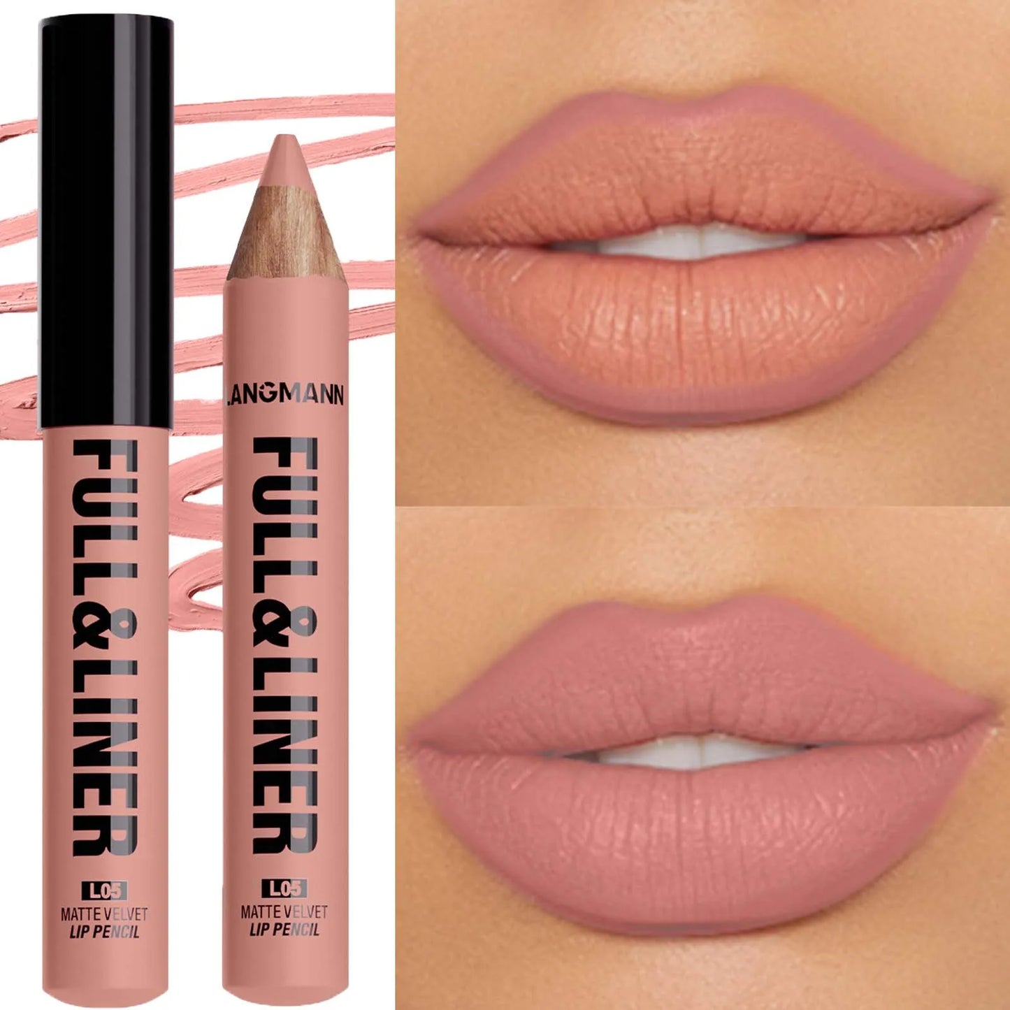 Waterproof Matte Lipliner Pencil Brown Contour Tint Lipstick Pen Long Lasting 12 Color Wooden Lip Liner Pencil Full-lip Makeup