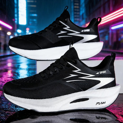Marathon Sneakers Men Running Shoes Anti-slip Comfortable Racing Carbon Board Training Mesh Tennis Shoes Casual for Women 2026