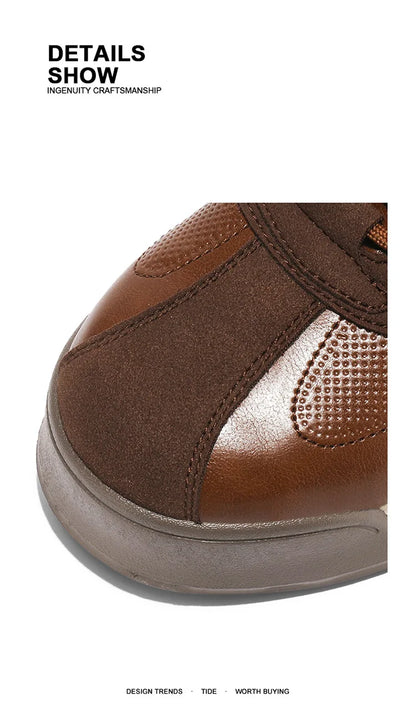 Mens Unique Skate Shoes Platform Comfort Black Casual Sneakers All-Match Thick Sole Design for Urban Street Style Versatile Wear