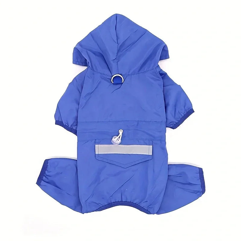 Dog Raincoat Puppy Clothes, Pet Raincoat Hooded Raincoat With D-ring For Dogs Outdoor Supplies