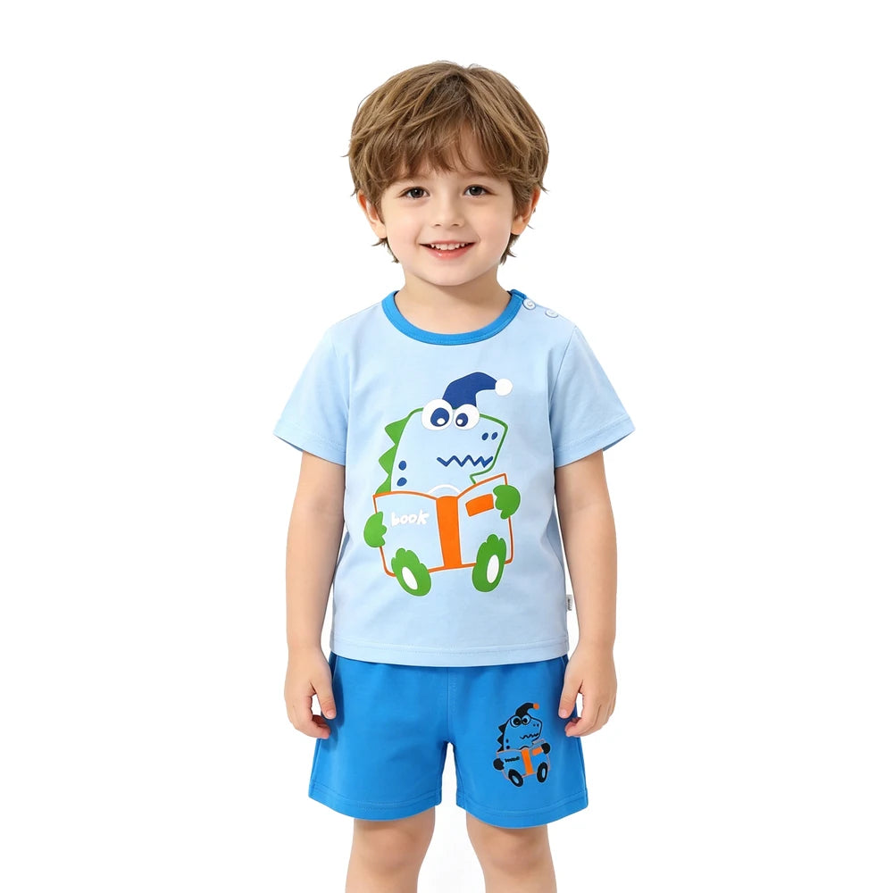 Kids Clothes Set Baby Boy/Girl T-Shirt + Shorts Summer Clothing Cotton Cartoon Casual Boys Tracksuit Children Baby Clothes Set