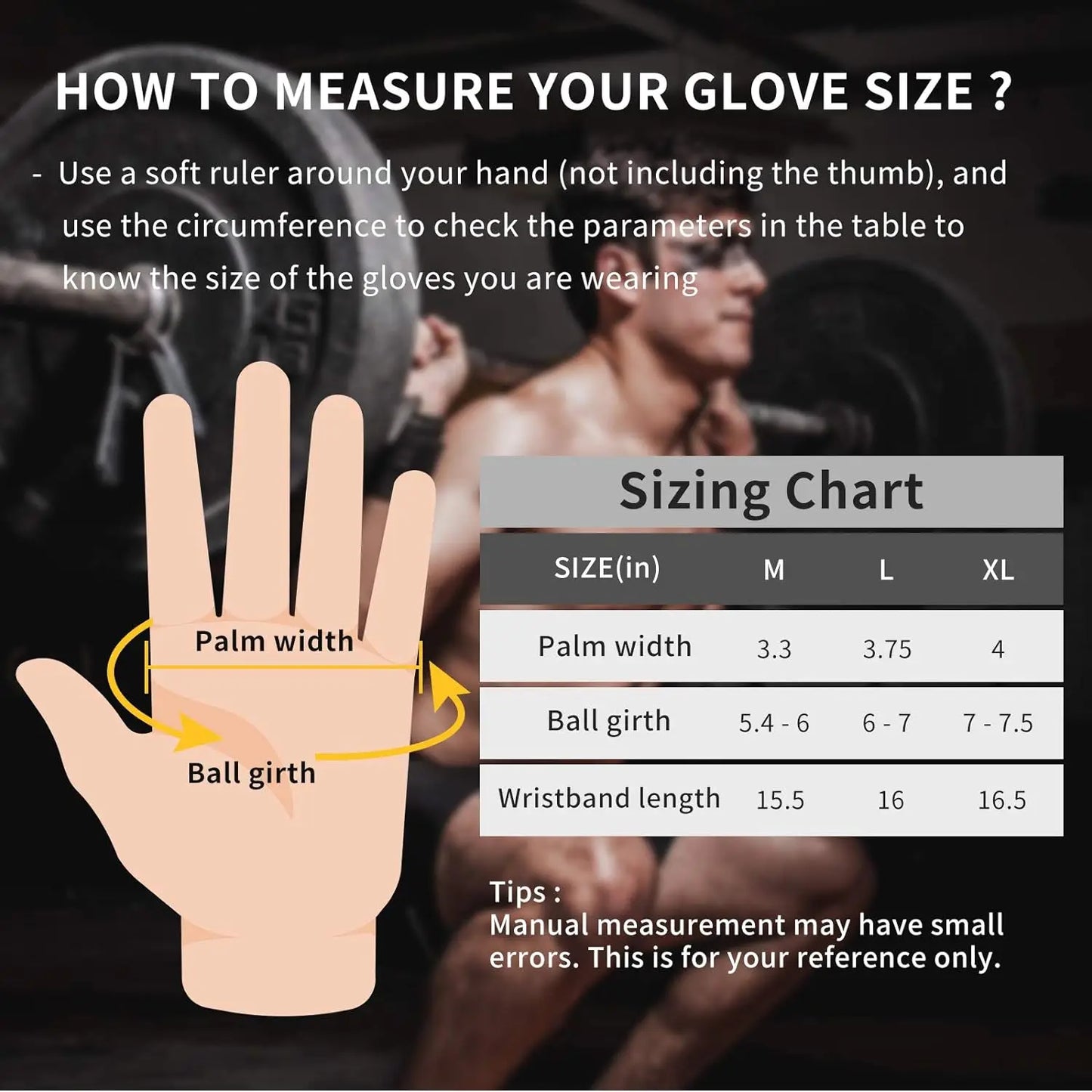 Gym Gloves for Men Women Fitness Weight Lifting Wristband Gloves Body Building Training Sports Exercise Cycling Glove Shockproof
