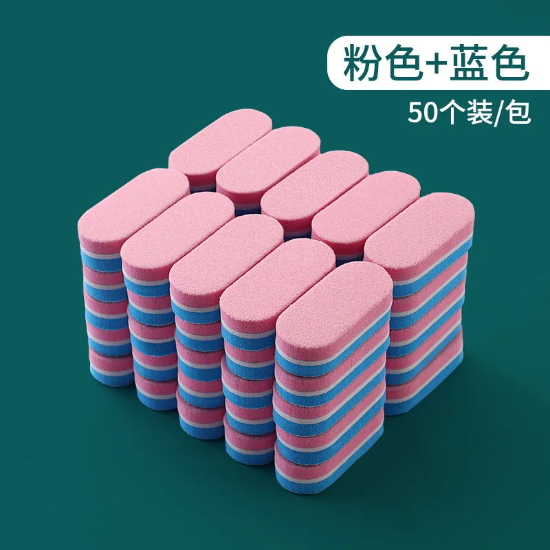 5pcs Mini Nails Sponge File Buffer Block Double Color Buffing Sanding File Pedicure Manicure Tool Gel Suplies Accessories Uñas