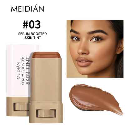 Bronze Foundation Stick Serum Boosted Skin Tint Silky Texture Moisturizing Coverage Concealer Base Even Skin Tone Makeup