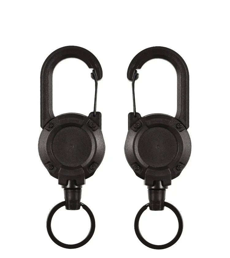 Outdoor Heavy-Duty Retractable Keychain Retractable Card Holders Extendable Key Chain Steel Wire Rope Extendable Key Lanyard
