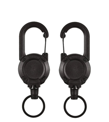Outdoor Heavy-Duty Retractable Keychain Retractable Card Holders Extendable Key Chain Steel Wire Rope Extendable Key Lanyard