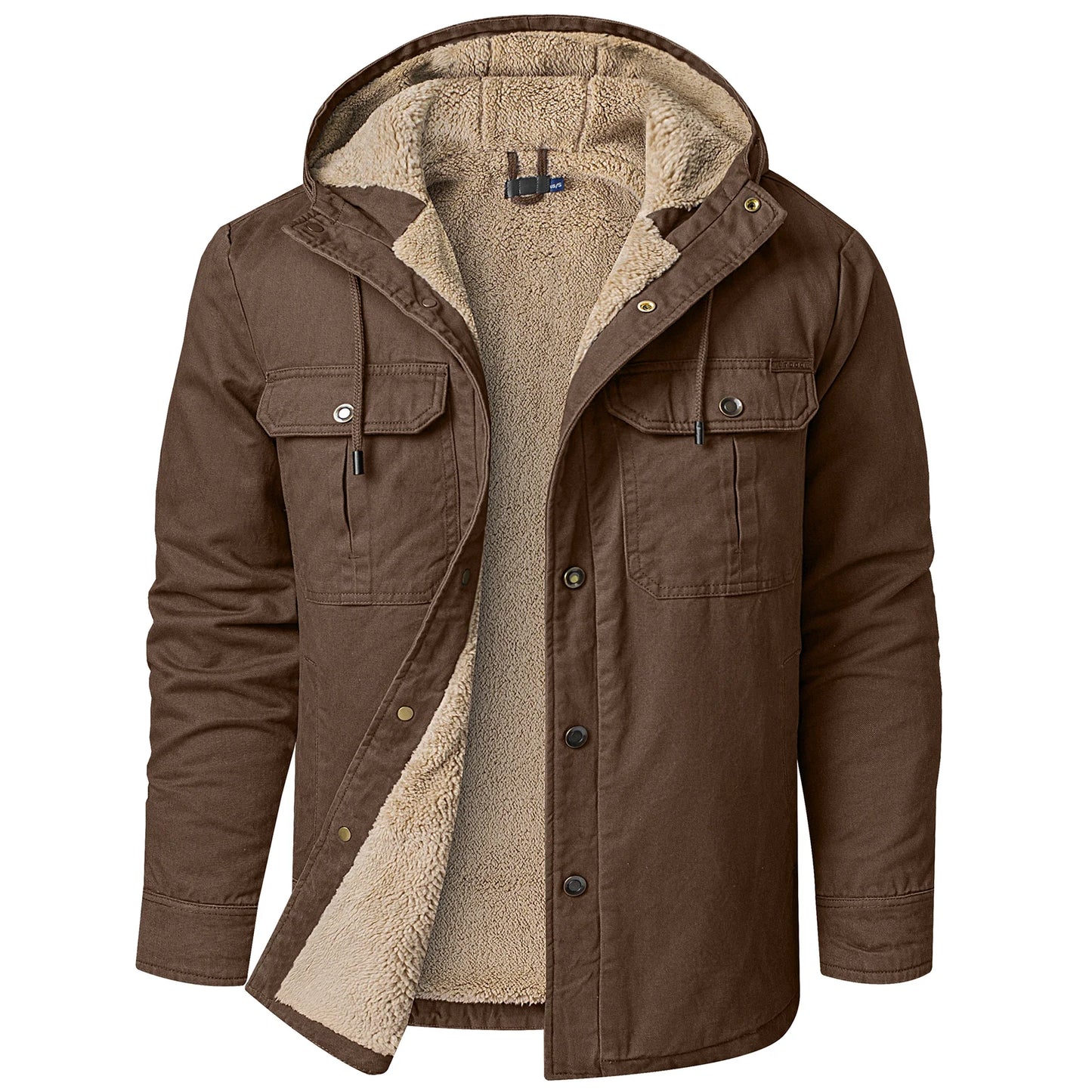 Thermal Thick Coat Parka USA SIZE Winter New Oversize Parkas Warm Korean Style Thick Men's Hooded Thick Fleece Winter Jacket