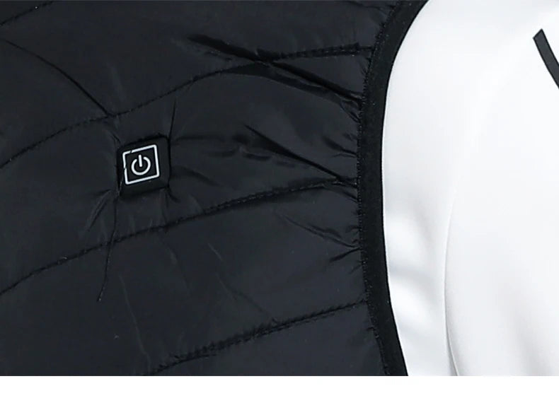 Winter Men's 9-Zone Heated Vest for Cold Protection Electric Heated Vest with Heating Cotton Lining【Power supply not included】