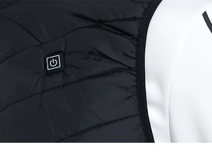 Winter Men's 9-Zone Heated Vest for Cold Protection Electric Heated Vest with Heating Cotton Lining【Power supply not included】