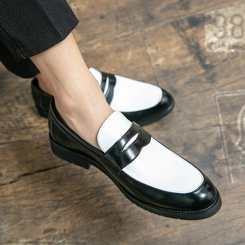 Male Luxury Business Oxford Leather Designer Mens Classic Smile Formal Dress Shoes for Men Falts Office Wedding Flats Footwear