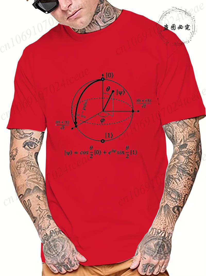 Summer Casual Men's T-Shirt Clothing Soft and Loose Round Neck Top for Men Math Physics and Science Male Short Sleeve Tees Tops