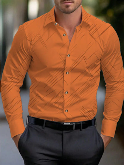 Men's long-sleeved shirt casual shirt fashion 2024 new 16 colors optional popular business oversized men's clothing