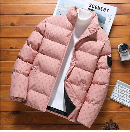 Autumn/Winter Fashion Trend Printed Large Size Coat Men's Casual Relaxed Comfortable High Quality Cotton-Padded Jacket
