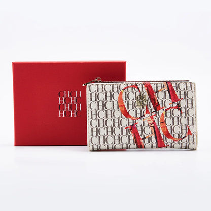 Carolina Herrera NEW Women's Cartoon Long Wallet, Classic PVC Fashion Simple Lightweight All-Match Purse