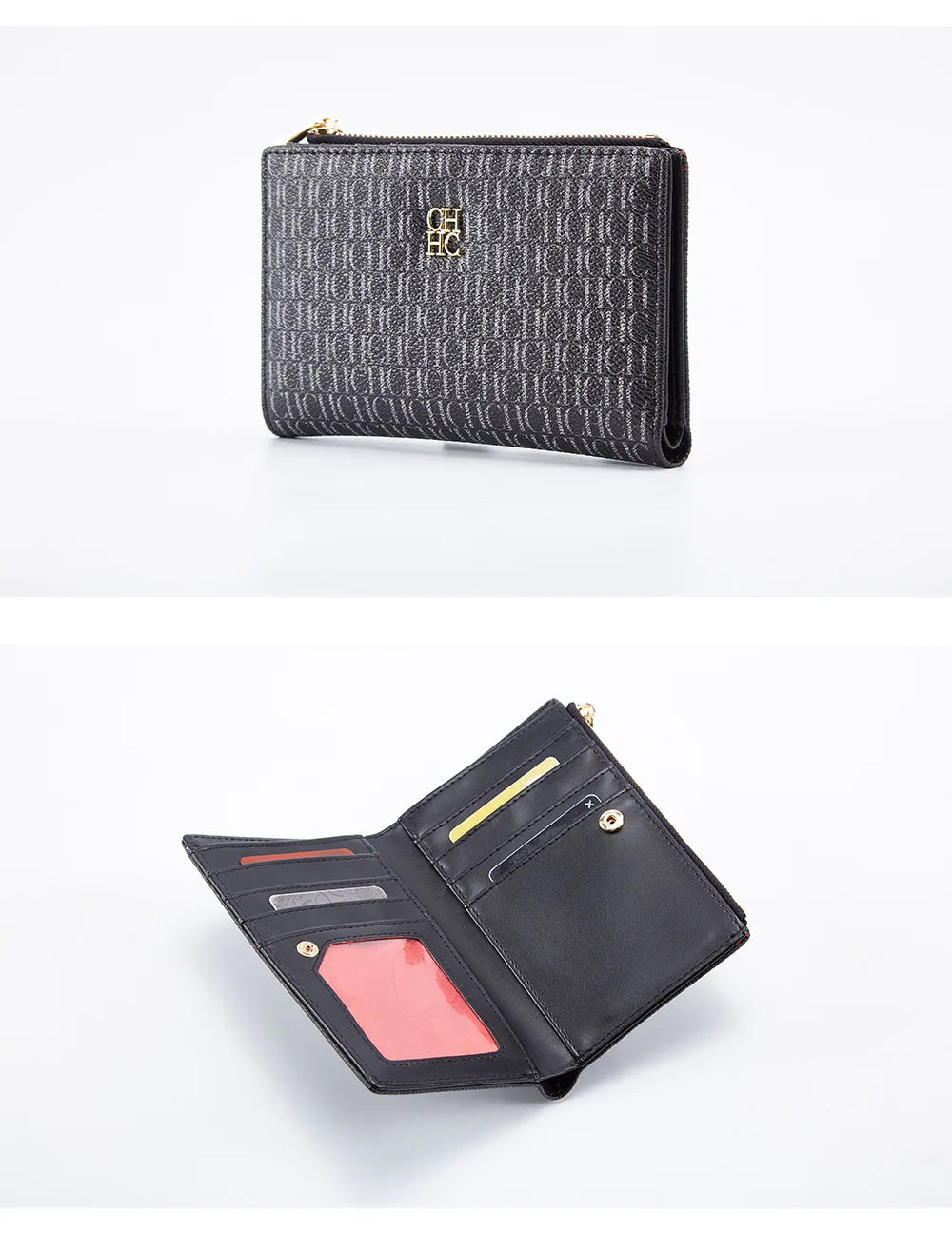 Carolina Herrera NEW Women's Cartoon Long Wallet, Classic PVC Fashion Simple Lightweight All-Match Purse