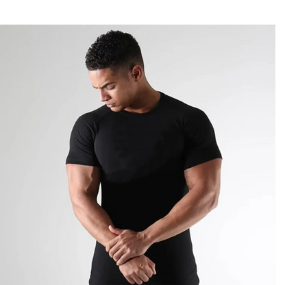 Men's Compression T-Shirt Summer Sportswear Running T shirt Elastic Quick Dry Sport Tops Tee Athletic Gym Workout T Shirts Men