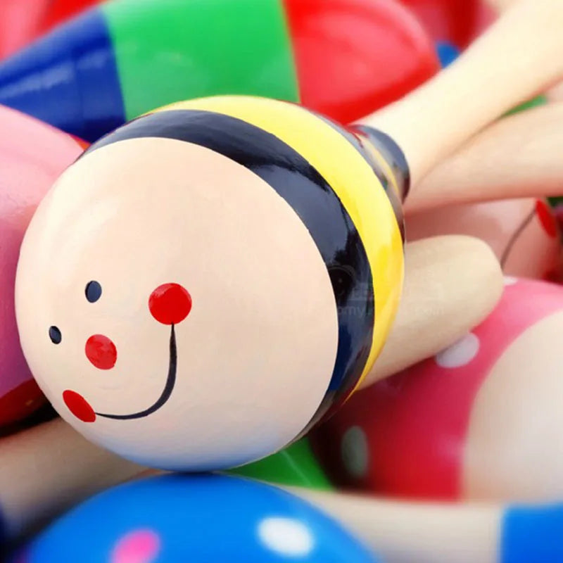 Cute Mini Wooden Sand Hammer Maracas Rattle Shaker Toys For Baby Musical Instruments Baby Shower Party Favors Gift Kids