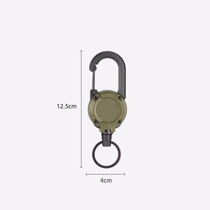 Anti Lost Sporty Retractable Elastic Keychain Automatic Retractable Wire Rope Antitheft Easy-to-pull Buckle Rope Key Ring