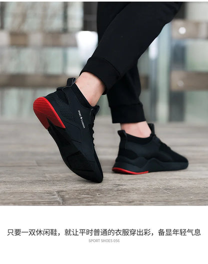 2025 New Man's Sports Shoes Korean Version Trendy work  Shoes Man Casual Running Shoes Flying Woven Breathable Summer Shoes Man