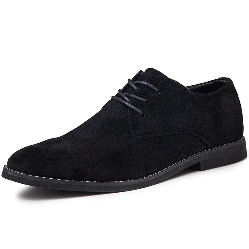 Luxury Men Derby Shoes High Quality Suede Leather Shoes for Men Business Casual Shoes Lace-Up Men Party Wedding Shoes Large Size