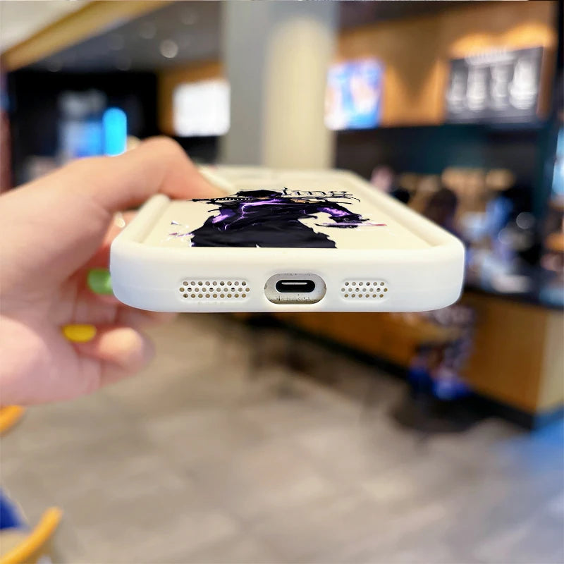 Cool S-Solo Levelings Anime Phone Case for iPhone16 15 14 13 12 11 Pro Max 16 15 14 8 7 Plus X XS Max 8 7 FE Silicone Back Cover