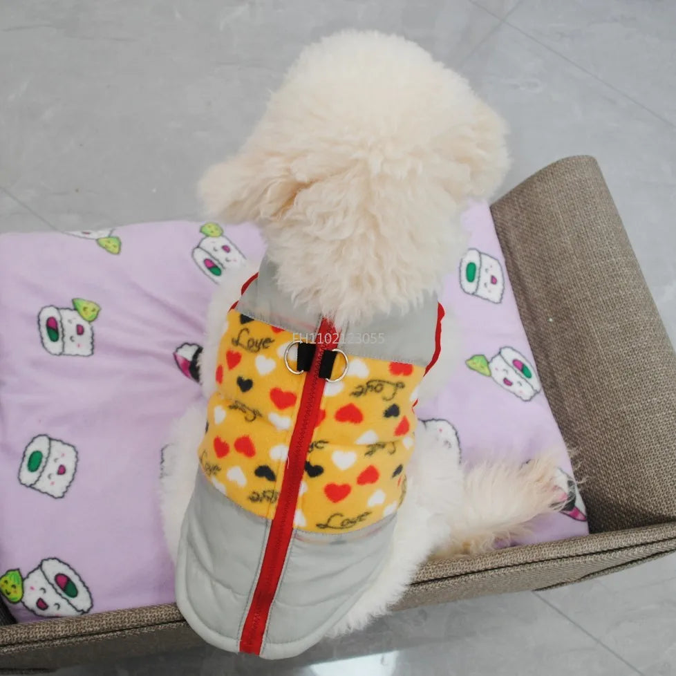 Pet Clothes Puppy Outfit Vest Warm Dog Clothes for Small Dogs Winter Windproof Pets Dog Jacket Christmas Coat Ropa Perro
