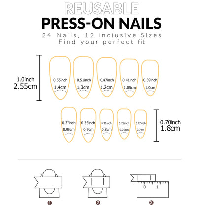 ARTAUG 24PCS Short Press On Nails Square Pink Fingertip White French Trim Press On Nails Full Cover Fake Nails Set Nail