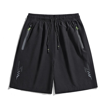 Men's Quick Dry Running Shorts with Drawstring and Zip Pockets - Ideal for Athletic Workouts and Gym Sessions