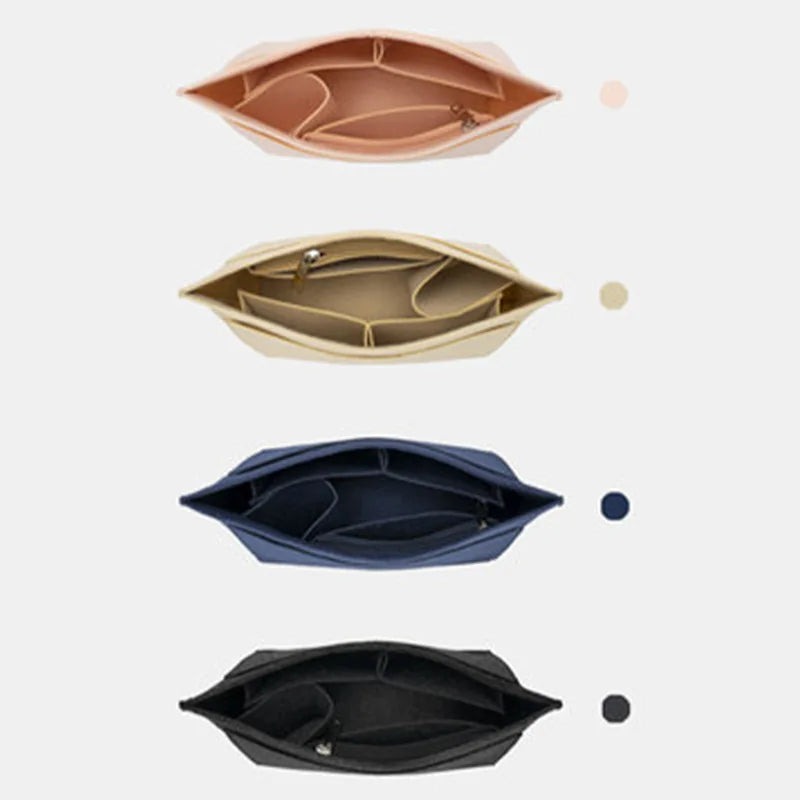 Felt Insert Bag Fits For Longchamp Handbag Liner Bag Felt Cloth Makeup Bag Support Travel Portable Insert Purse Organizer