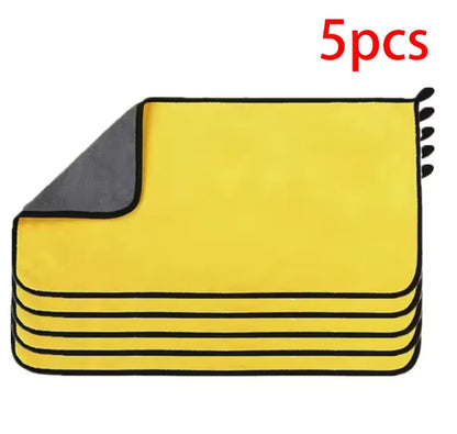 3/5/10Pcs Microfiber Car Wash Towels 30*30CM/30*60cm Double Sided Car Cleaning Drying Cloth for Car Care Kitchen Use