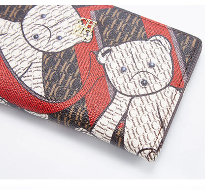 Carolina Herrera NEW Women's Cartoon Long Wallet, Classic PVC Fashion Simple Lightweight All-Match Purse