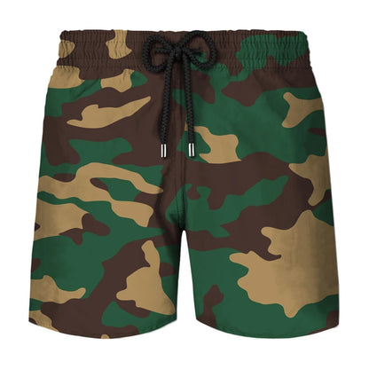 Fashion Camouflage Graphic Beach Shorts For Men Summer Casual Daily Wear 3D Printed Short Pants Loose Streetwear Board Shorts
