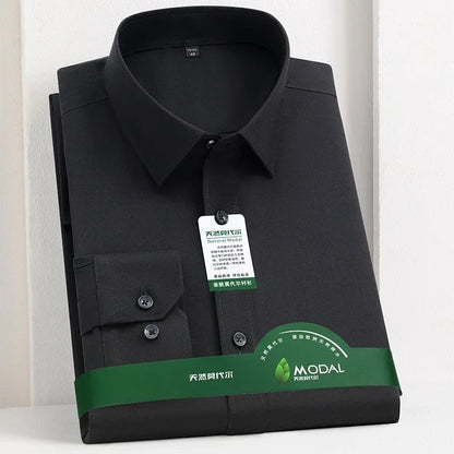 New Quality Anti-Wrinkle Men Shirt Long Sleeves Dress Shirts For Men Slim Fit Camisa Social Business Office White Shirt 5XL