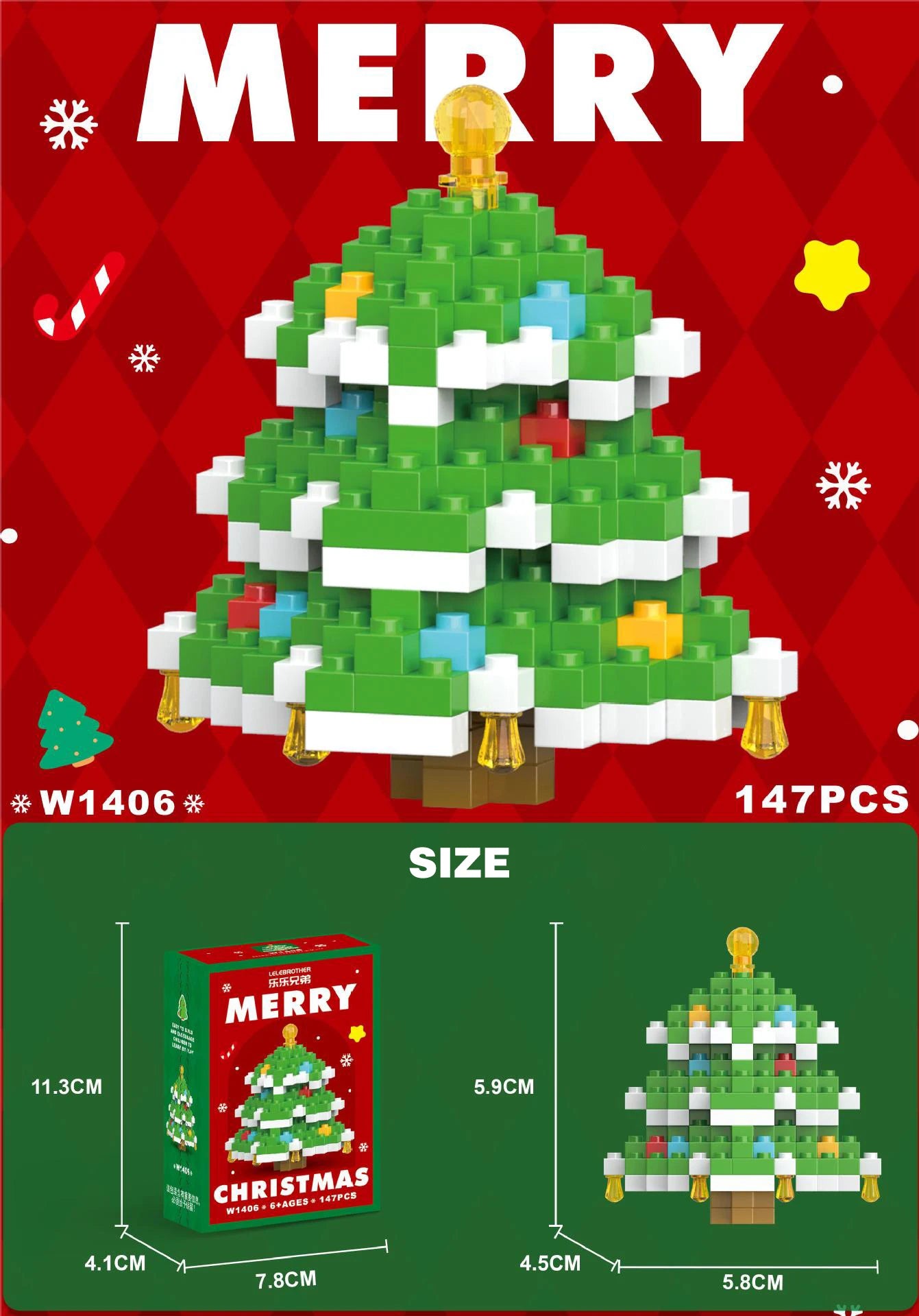 Christmas Gifts Micro Building Block Series Santa Claus Reindeer Puzzle Assembling Bricks Table Decoration Toys Children Kids
