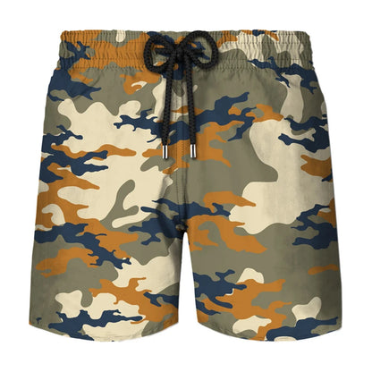 Fashion Camouflage Graphic Beach Shorts For Men Summer Casual Daily Wear 3D Printed Short Pants Loose Streetwear Board Shorts