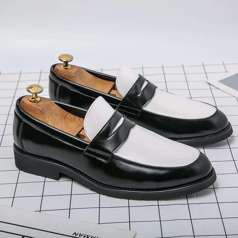 Male Luxury Business Oxford Leather Designer Mens Classic Smile Formal Dress Shoes for Men Falts Office Wedding Flats Footwear