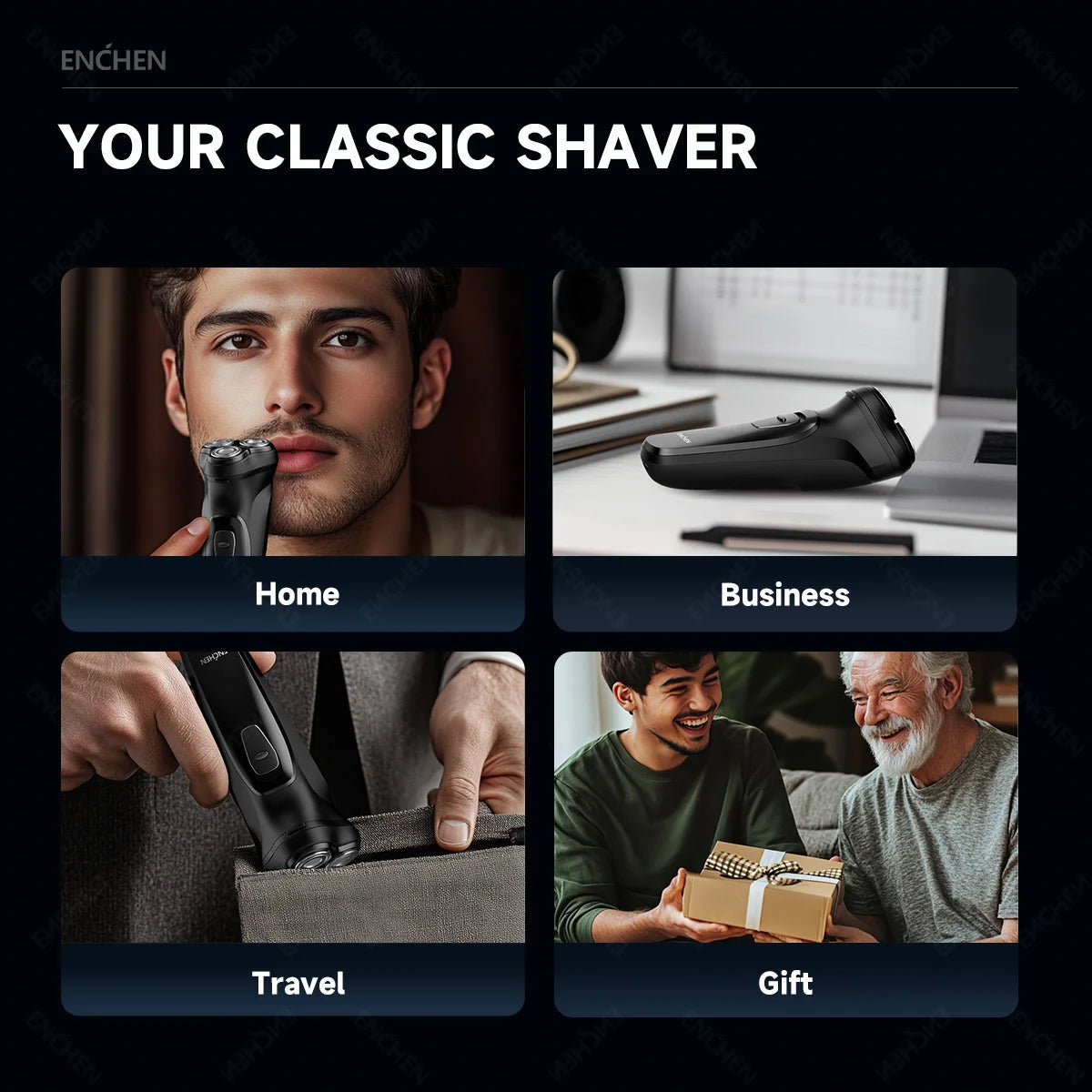Blackstone Electrical Rotary Shaver for Men 3D Floating Blade Washable USB Rechargeable Shaving Beard Machine