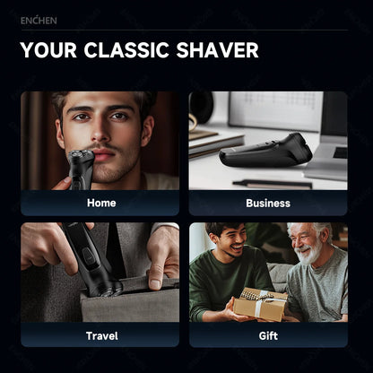 Blackstone Electrical Rotary Shaver for Men 3D Floating Blade Washable USB Rechargeable Shaving Beard Machine