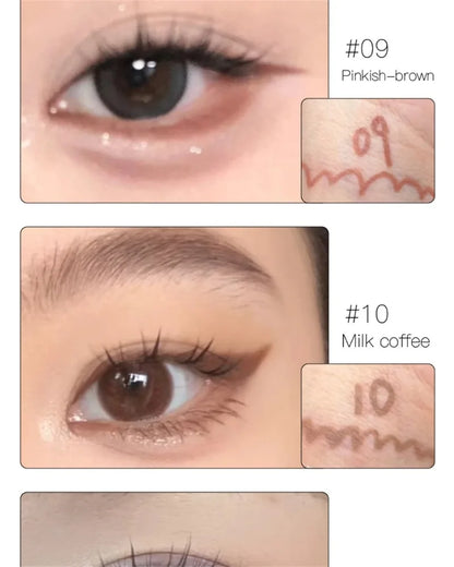 12 Colors Eyeliner Pencil Smooth Wine Red Soft High Pigment Eye Liner Pen Waterproof Matte Aegyosal Lying Silkworm Eyes Makeup