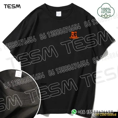 TESM Men Yellow Cotton T-Shirt Men Women Summer Streetwear Fashion Short Sleeve Couple Parent-Child Casual  Cotton Tee