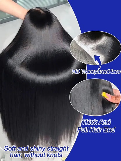 Vietnamese Raw 13X4 Lace Front Wigs For Black Women Remy 30 40 Inch Pre Plucked Bone Straight Human Hair Wigs 13X6 Hd Lace Frontal Wigs