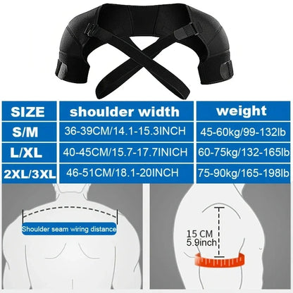 Adjustable Cross Shoulder Support Straps Polyester Fiber Hand Wash Only for Back Sports Shoulder Brace with Adjustable Straps