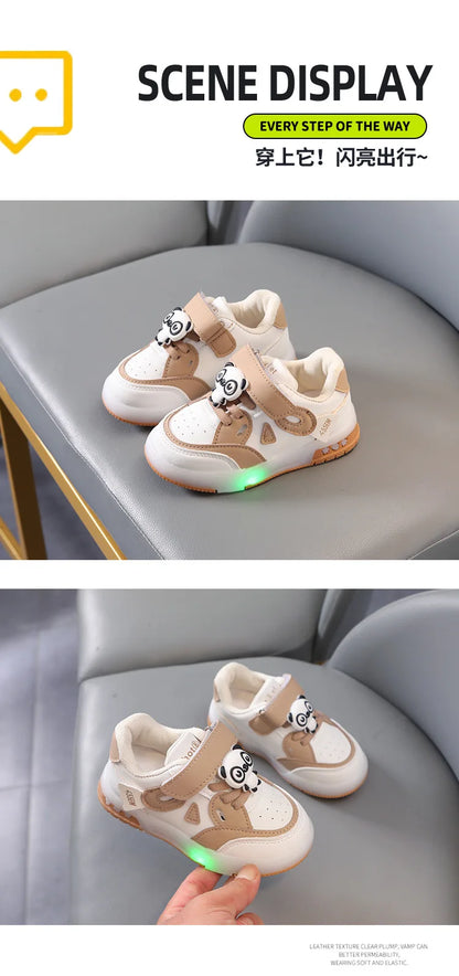 Kid Sneakers 2025 Autumn New Light Up Kid Shoe Trend Boy Sneakers Cute Girl Shoe Fashion Tennis Female Designer Shoe Кроссовки