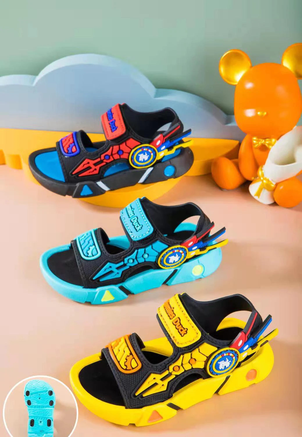 Kids' Sports Beach Shoes for Small To Big Children Summer Cool Boys' Sandals – Waterproof Plastic Fashion Korean-style
