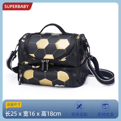 Football School Bags for Boys Shoulder Backpack Bagutte Children Spinal Protection Light Big Capacity Waterproof Backpack Kids